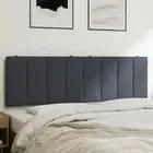 Dark Grey Velvet Queen Headboard Cushion 152 cm Soft Comfort Decor
