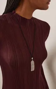 [Stephen Russell] Vintage Platinum Diamond Art Deco Pendant Necklace