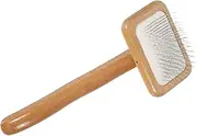 Abaodam Ergonomic Handle Dog Comb Fine Tooth Detangler for Poodle Retriever Natural Grooming Brush
