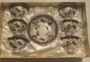 Echt Porzellan Germany Butterflies Coffee Cup and Saucer set in box 12 pieces