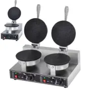 50-300°C Ice Cream Egg Waffle Cone Maker Machine Electric Stainless Steel New