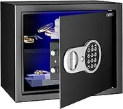 Lifelong LLHSL12 34Litres Home Safe Electronic Locker with LED Light | Digital Security Safe for Home & Office with Motorized Locking Mechanism - 1.2 Cubic Feet, (1 Year Warranty, Black)