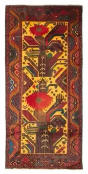 Vintage Hand-knotted Runner Rug 3'5" x 7'4" Traditional Wool Carpet