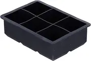Silicone Ice Tray Ice Cubes Mold Flexible Non Stick Ice Maker for Whiskey Cocktails for Families Parties Bars Black 16.5x11.5x4.9cm