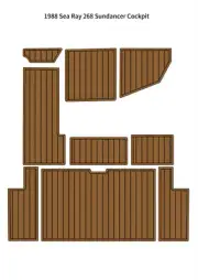 1988 Sea Ray 268 Sundancer Cockpit Pad Boat EVA Foam Faux Teak Deck Floor Mat