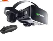 Virtual Reality VR Glasses 3D Headset Bluetooth Devices Smart Phone Helmet Goggles Lenses Smartphone Headphones Cell Mobile VR and Control A