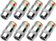 ANKIA 8Pcs 2.4Bar 36PSI Car Tire Pressure Monitor Valve Stem Caps Sensor Indicator 3 Color Eye Alert