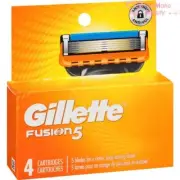 Gillette Fusion5 Razor Blade Refills 4 Cartridges New In Box
