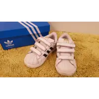 在飛比找蝦皮商城精選優惠-Adidas Superstar 金標 魔鬼氈 童鞋15.5