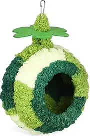 HANABASS Winter Bird Bed Warm Plush Parrot Hammock Nest House Medium Cozy Retreat for Parakeets Birds Insulated Secure Birdcage Accessory Versatile Hanging Fixed Installation