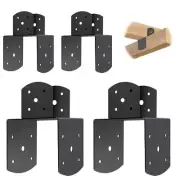 4 Pcs 4"x 6" Deck Post Caps Tie Brackets ,Ineer Size(3.6"x 3.6") 14 Gauge Post