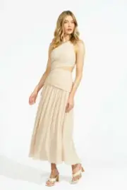 BNWT ALICE MCCALL CHAI LATTE LOLITA MIDI DRESS - SIZE 10 AU/6 US (RRP $549