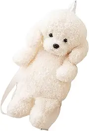 [Generic] Plush Animal Bag,Stuffed Animal Shoulder Bag | Cute Realistic Adorable Dog Shape Purse For School Girls Children Women Outdoor Travel