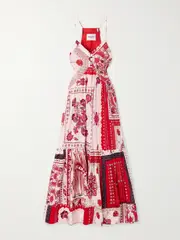 [Marant Étoile] Marant Étoile - Saba Printed Cotton-voile Maxi Dress - Red - FR 38 FR 38 Red