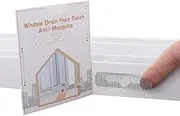 50PCS Grey Window Weep Drain Hole Cover Screen Patch Adhesive Window Screen Hole Repair Patch Kit
