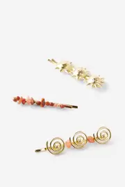 [Rubi] Rubi - Amelia Hair Clip - Gold sun/pink stone OS GOLD SUN/PINK STONE