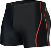 Xioker Men Swimsuits Square Legs UPF50+ Swim Jammer Trunks with Drawstring