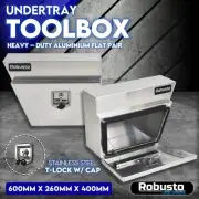 Under Tray Undertray Tool Box Pair Flat Aluminium Alloy Underbody Toolbox NEW