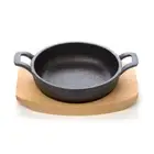 NEW Pyrolux Pyrocast Round Gratin with Maple Tray 12cm