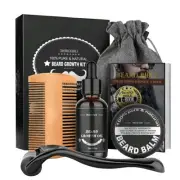 Beard Growth Kit For Men - Grooms Beard Mustache Boosts Hair Growth Beard Oil