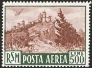 San Marino 1951 P.A. Veduta 500 £, n° 97. Certificato: CiBaFil SRLS. Cat. € 300