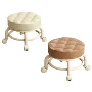 Step Up Your Decor Game with a Trendy Round Rolling Stool
