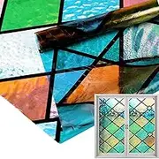 Window Static Cling Film - Decorative Frosted Privacy Film, Adhesive Glass Cover | UV Blocking Window Film, Static Cling Privacy Screen, Home Window Decoration