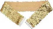 [GLSTOY] Stylish Sequin Elastic Waist Belt for Women Decorative Wide Belt for Dresses for Parties Weddings and Special Occasions Comfortable and Easy to Wear