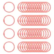 48Pcs Loose Leaf Binder Rings, 1.2 Inch Metal Open Card Rings, Light Pink