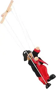 NAMOARLY Pirate Marionette Unique Wooden Puppet for Funny String Puppet for Interactive Play and Decorative Pirate Character Present