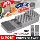 Storage Rack Knife Block Organizer Kitchen Cabinet Knives Drawer Holder Tray AU