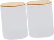 MAGICLULU 2pcs Toothpick Holder Convenient Tooth Picks Holder Dispenser Automatic Covered Toothpick Dispenser Portable Household Toothpick Container Toothpick Storage Case White