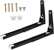 DONFAMDS 1 Pair Microwave Oven Stand The Shelf Wall-Mounted Adjustable Holder Small Accessories Microwave Support Microwave Mounting Kit Metal Microwave Stand Stainless Steel Black