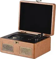 Oimzzr Retro CD Player Multifunctional Tray-Type BT Player o Turntables USB Drive Playback Portable CD Player with Remote Control Built-in 2 Speakers Rechargeable Wirel Music Streaming for Home Brown
