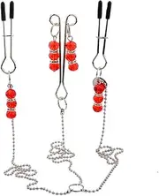 Nipple Clamps Clip Adjustable Metal Nipple Clamps Non-Piercing On Nipple Rings For Women For Men Women Couples