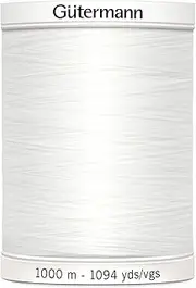 Gutermann Sew All Sewing Thread 1000m White 800 - per Spool