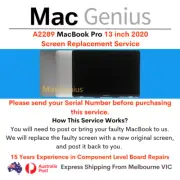 A2289 MacBook Pro TouchBar 13" 2020 Screen Replacement Service