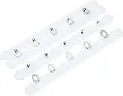 uxcell Corset Busk 9.8 Inch, 2 Pairs Spring Steel Boning Support, White Metal Sewing Buttons with 5 Silver Hook & Eye Closure for Women Garment, Wedding Party Dress Corset, 0.8 Width