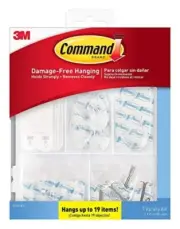3M 243265 Command Damage Free Hanging Hook44; Clear - Pack of 53