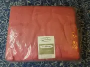 Vintage Chatham 100% Acrylic Blanket 72"×90" NOS Satin Trim Pink Twin/Double Bed