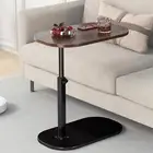 Small C Shaped Side Table Height Adjustable C Shaped End Table for Sofa and