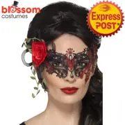 AC172 Day of the Dead Mexican Senorita Metal Filigree Costume Eye Mask Halloween