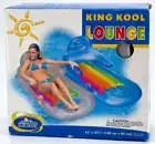 Vtg King Kool Lounge - The Wet Set Intex 2003 Pool Float INFLATABLE NOS Rainbow