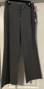 Pierre Cardin Dress Pants Women Size 8 Gray Flat Front Career Wear Minimalist