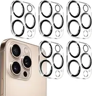 New Horrizon [5-Pack Camera Lens Protector for iPhone 16 Pro (6.3-Inch) & iPhone 16 Pro Max (6.9-Inch), 9H Tempered Glass, [LifetimeSupport][Case-Friendly][Anti-Scratch][Does Not Affect Night Shots]