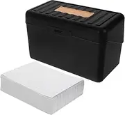 Kisangel Versatile Index Card Holder Box Office Desk Accessory Card Note Pad Holder Plastic Paper