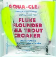 Aqua Clear FW-1FCW Hi/Lo Fluke/ Flounder/Trout/Croaker Cht/Wht Hair