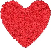 3000Pcs Rose Petals, BetterJonny Red Artificial Fake Flower Rose Petals Decoration for Wedding, Engagement,Event, Party,Romantic Night,Wedding,Proposal Anniversary
