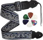 ERINGOGO 1 Set Guitar Strap Adjustable Guitar Strap Hook Belt Polyester