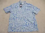Under Armour Men's Shirt 2XL UA Dockside Short Sleeve Gray Blue 1376577 013